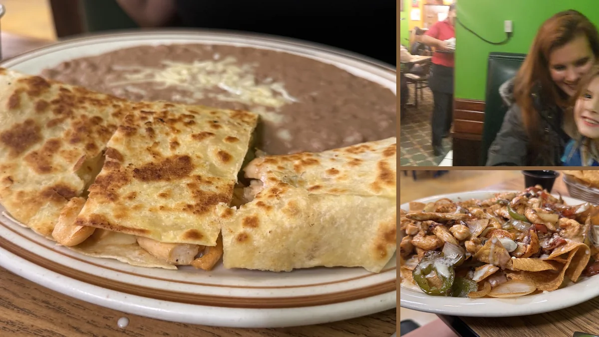 Fajitas served with sides and warm tortillas.